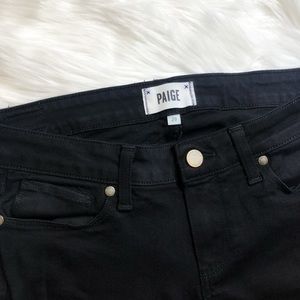 distressed Paige skinny jeans